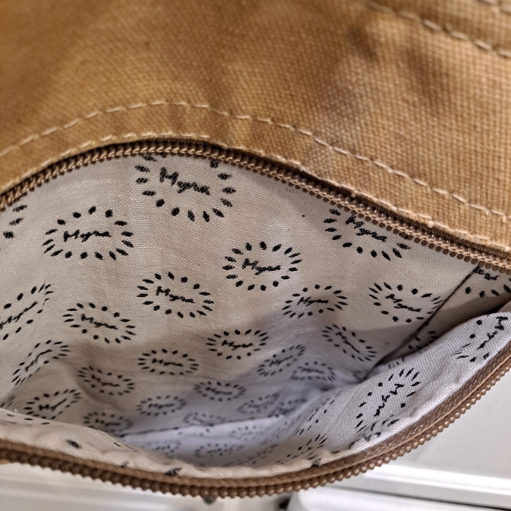Myra Bag Brown Leather and Gray Blue Camo Canvas With Star Cowhide Crossbody - Picture 5 of 8